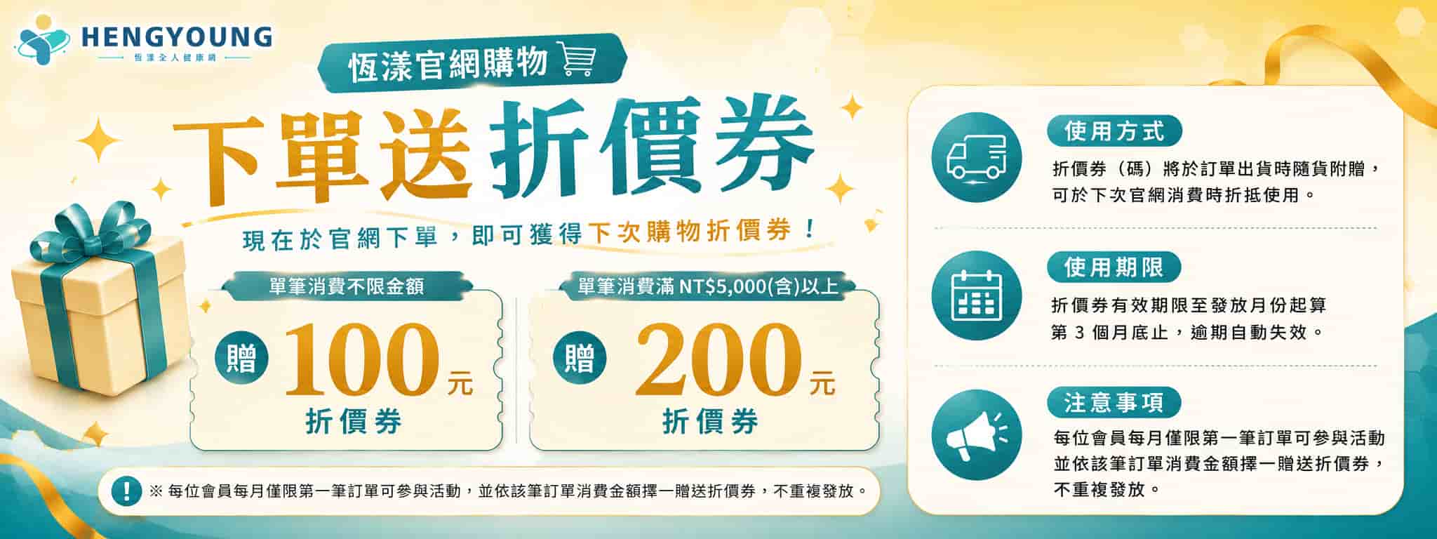 商城下單即贈折價券